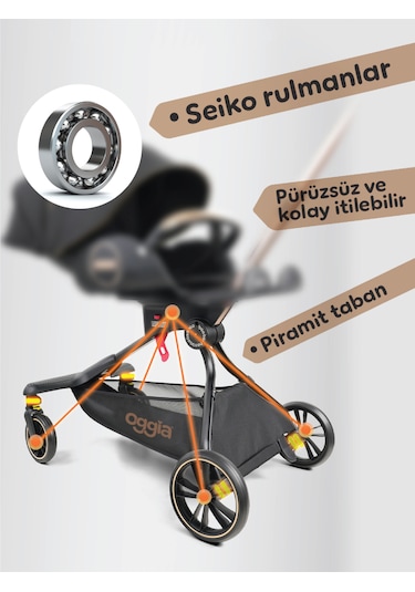 Oggia Bebek Arabası V9 Bej