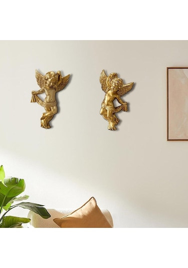 Suntek Magideal 1 Çift Melek Melek Heykeli Duvar Asılı Melek Figürü