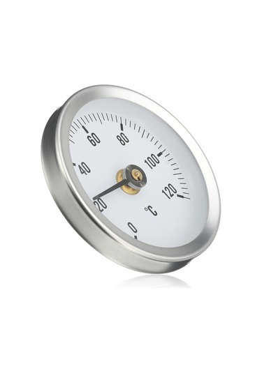 63mm Klipsli Boru Termometresi Sıcaklık Ölçer Yaylı 0-120 Sıcak Su Borusu Termometresi