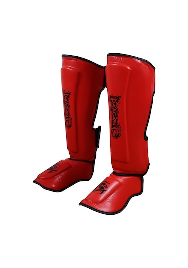 Dragondo 40715-p Kaval Ayak Koruyucu Profesyonel Kick Boks Kaval Koruyucu Kırmızı