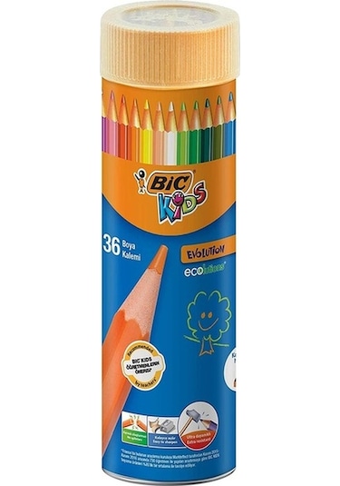 Bic Evolutıon Kuru Boya Kalemi 36 Renk Metal Tüp