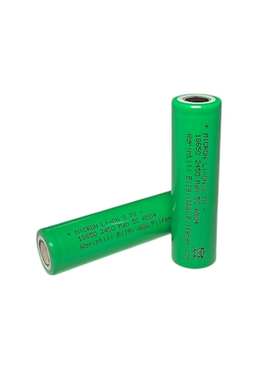 18650 3.7v Volt 2450 Mah 5c Lityum Şarj Edilebilir 10 Adet Pil Batarya