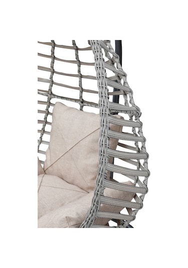 Tu Tienda Rattan Tek Kişilik Bahçe Balkon Ev Salıncağı,beyaz Krem 2