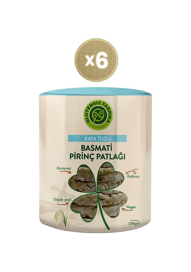 Glutensiz Fabrika Basmati Pirinç Patlağı 90 Gr 6 Adet