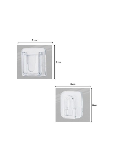 Büro Ev Ofis Düzeni İçin 10 Çift Şeffaf Çift Taraf Yapışır Geçmeli Sabitler Klipsi Diğer