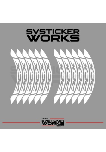 Honda Pcx Jant Şeridi Geniş Sticker Dıştan İçe Kaliteli Yüksek Yapışkanlı Sticker Beyaz