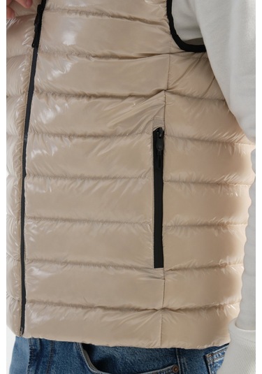 Shooter Sportswear Erkek Parlak Yelek Luxe Bej Taş