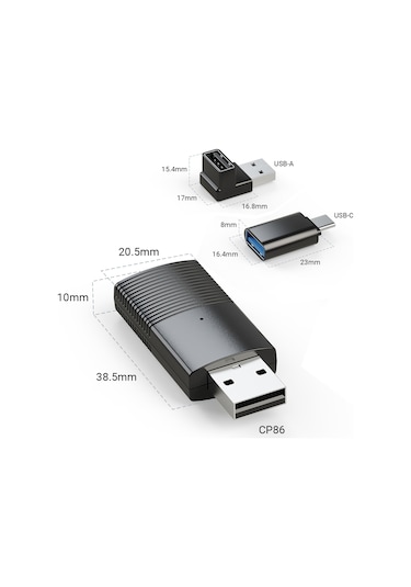 Yifomall Mınıx Cp86 Kablolu Carplay'den Kablosuz Dönüştürücü, İphone Araç Bağlantısı, Müzik/navigasyon/arama/dil Komutları, Usb-a To Type-c Ve 90 Derece Usb-a Adaptörü, Siyah