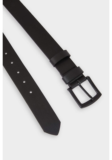 Defacto Erkek Dikdörtgen Toka Suni Deri Günlük Kemer F6806axnsbk27 Siyah