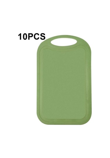 Dancemonkey 10 Adet Kaymaz Plastik Mutfak Kesme Tahtası Çimen Yeşili Yeşil