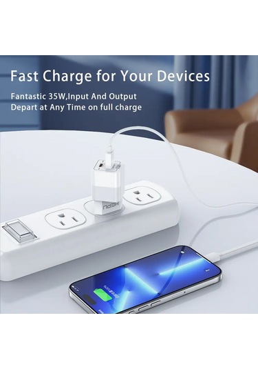 Hp-c39 35 Watt Gan Şarj Adaptörü 2-port Fast Charger Hızlı Şarj A