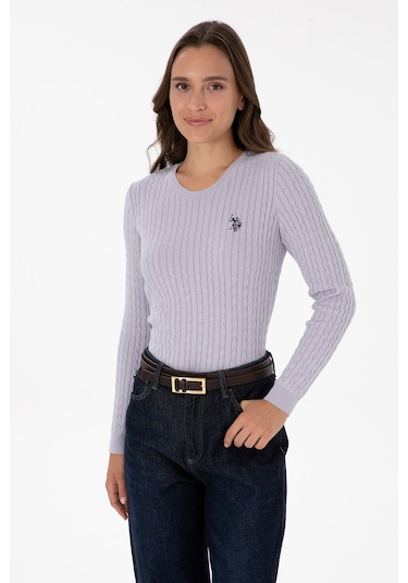 U.s. Polo Assn. Kadın Lila Kazak /triko 50313626-vr245 Lavanta