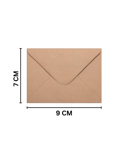 Kraft Zarf Seti, 50 Li Paket 7x9 Cm, Mini Boy Davetiye, Kart, Fotoğraf Ve Özel Gün Zarfları