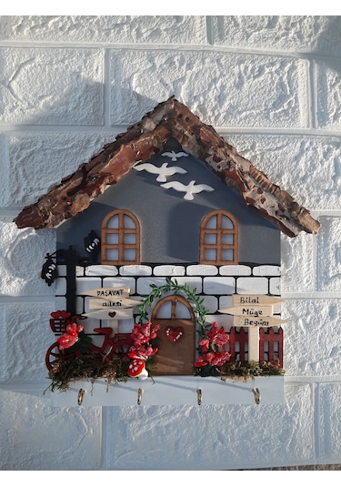 Psacraft Çeyizlik Duvar Dekoru 27x27 Cm Anahtarlık Askısı