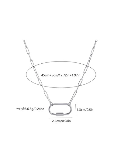 Paslanmaz Çelik Temel Canlı Zincir Kolye Fırın Vakum Elektrokaplama Çok Yönlü Bayan Kolyesi Gümüş