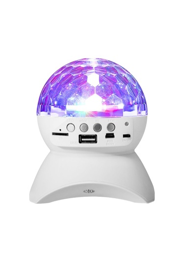 Ranyeek L-740 Beyaz Bluetooth Hoparlör, 360 Renkli Led Işık, Usb/tf Kart Destekli, Ev/parti Kullanıma Uygun, Derin Taban Ve Yüksek Ses