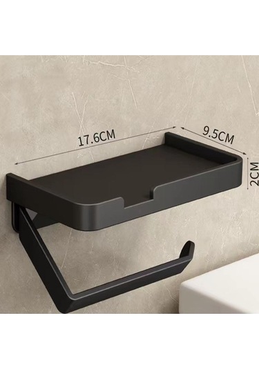 Siyah Tuvalet Kağıdı Havlulukduvara Monte Doku Tutucusudeliksiz Tuvalet Telefon Tutucusukağıt Tutucutuvalet Kağıdı Tutucusu