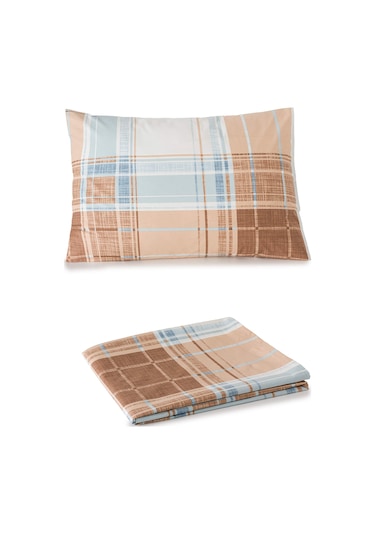Mix & Match Milo %100 Pamuk Tek Kişilik Çarşaf Seti Mavi