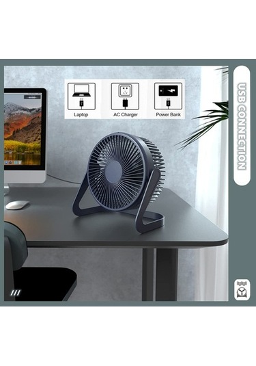 Mini Fan, Usb Fanı 5 Inç Mini Usb Masa Masa Fanı Kişisel Taşınabilir Masaüstü Soğutma Fanı Usb Pc Netbook İle Güçlendirilir 5749 Mavi