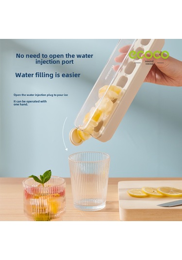 Mufunye Yeşil 7 Bölmeli Gıda Seviyesi Silikon Buz Kalıbı, Basma Kolu İle Kolay Çıkarım, Kapaklı Ev Kullanıma Depolama Kutusu Diğer