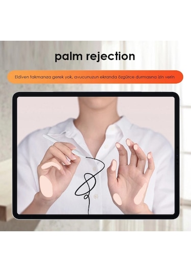 Ipad Uyumlu Pencil Palm Rejection Eğim Özellikli Dokunmatik Kalem Active Stylus Yazı Çizim