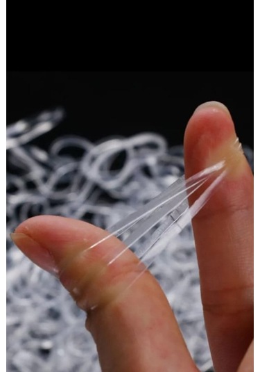 Okavango 1000'li Beyaz Şeffaf Perma Saç Lastiği Örgü Tokası Çok Renkli