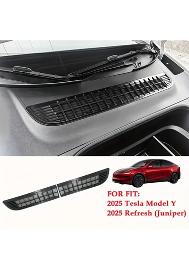 Yaleker Tesla Model Y 2025+ Juniper İçin Abs + Paslanmaz Çelik Havalandırma Girişi Korumalı Ağaç Yaprağı-toz Engelleyici Koruma Kapağı Sol+sağ Set