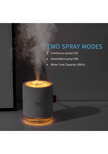 Padalink Beyaz 500ml Usb Ev/ofis Nemlendirici - Sürekli/aralıklı Sprey, 36db Sessiz, Otomatik Kapatma Ve Gece Lambası Özellikli