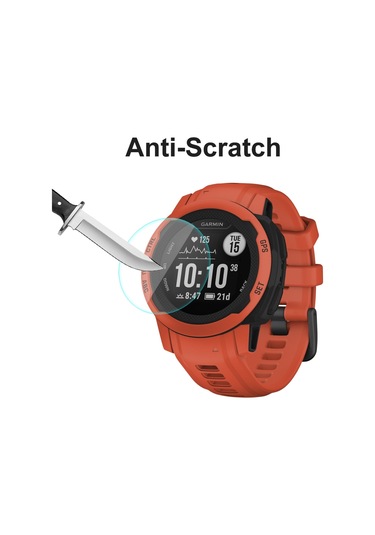 2 Adet Enkay 0.2mm 9h Temperli Cam Ekran Koruyucu Garmin Instinct 2s İçin Film İzle