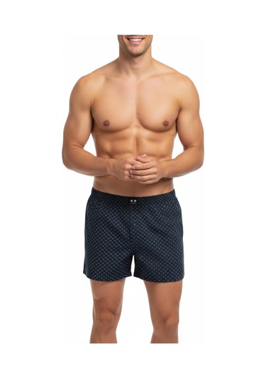 Erkek Penye Baskı Desenli Boxer Bgl-st05010 Füme