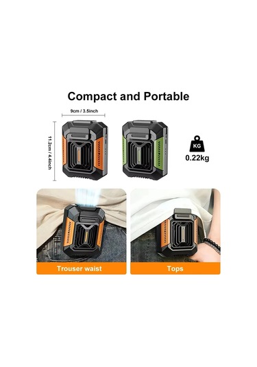 Liangmei Kişisel Kemer Klipsi Fan Taşınabilir Güç Bankası El