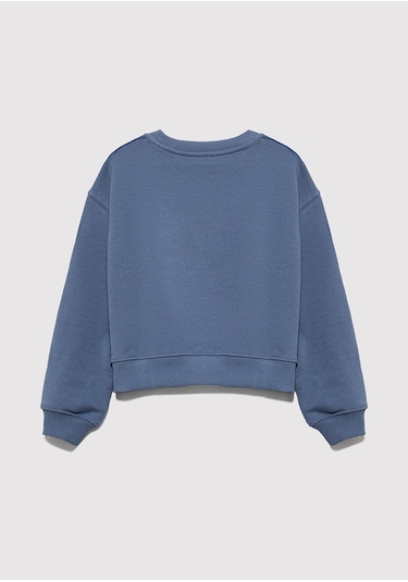 Mavi - Mavi Kedi Baskılı Mavi Sweatshhirt 7s10133-86702 Mavi