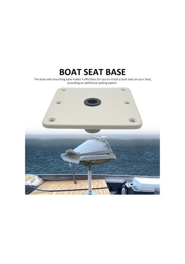 Teltree Alüminyum Bot Koltuğu Tabanı 7x7 İnç 3/4 İnç Pedyal Uyumlu Saçma Renkli Tekli Kurulum Kolay Dayanıklı Montaj Tabanı