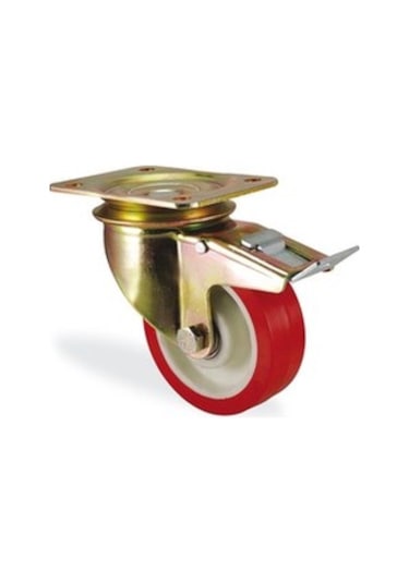 Poliüretan Teker Polyamid Sanayi Tekerleği Frenli - 125 Mm Çap