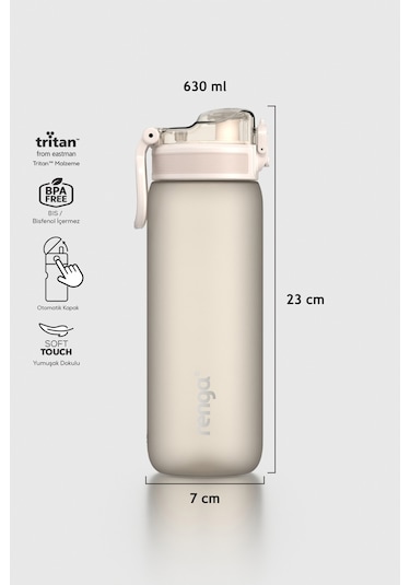 Renga Rybo-x Soft Touch 630 Ml Tritan Matara 912160 Bej Bej