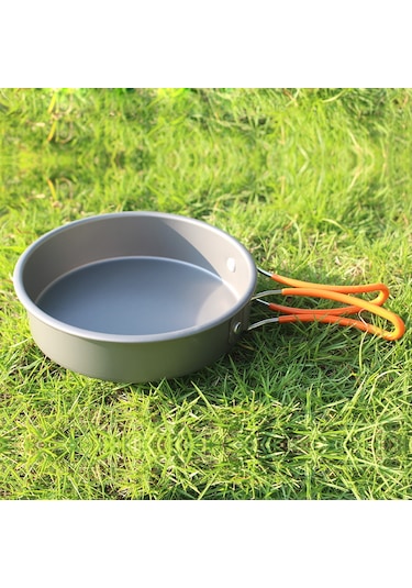 Aotu WH200 Outdoor Kamp Pişirme Tenceresi ve Kase Seti 7 Parça Çok Renkli