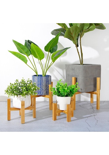 Raf Tutucu Pot Bonsai Ev Bahçe Ahşap Çiçek Kapalı Ekran Bitki Stand Rafı S