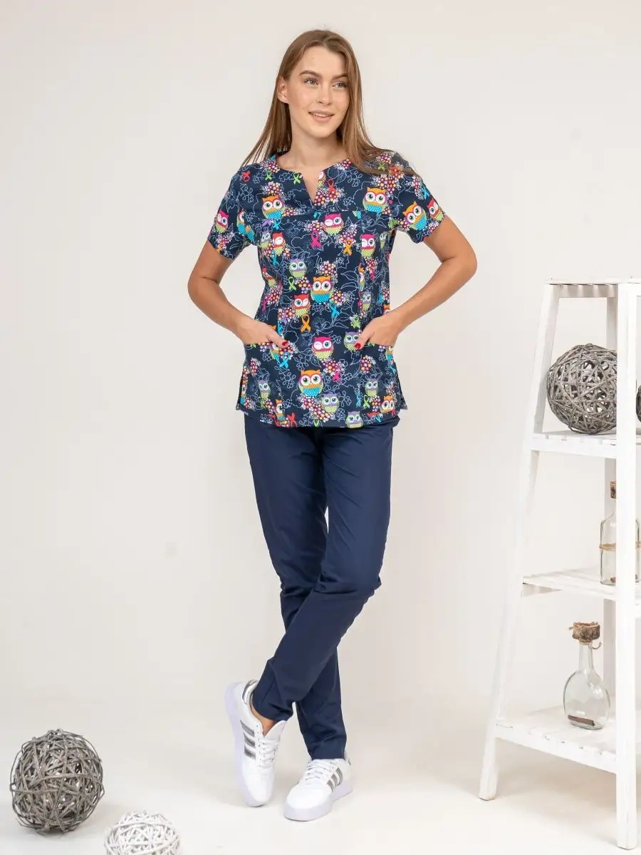 Medicina Plus Kadın Tıbbi Üniforması Bu Kullanışlı Ve Pratik Tasarım, Sağlık Çalışanları İçin Tasarlanmıştır. 12008396 Mavi