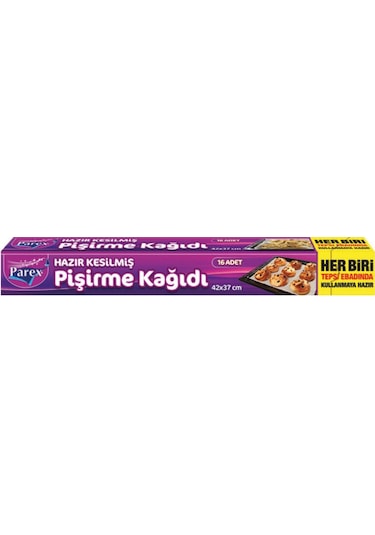 Parex Hazır Kesilmiş Pişirme Kağıdı 16 Adet 42 x 37 CM