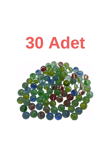 Nostaljik Oyuncak Misket 30 Adet Renkli Misket Oyuncak Bilye