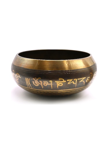 Vkemall El Yapımı Buda Tibet Vurulmuş Kase Ritüel Müzik Terapisi Bakır Çan Tib-altın-26