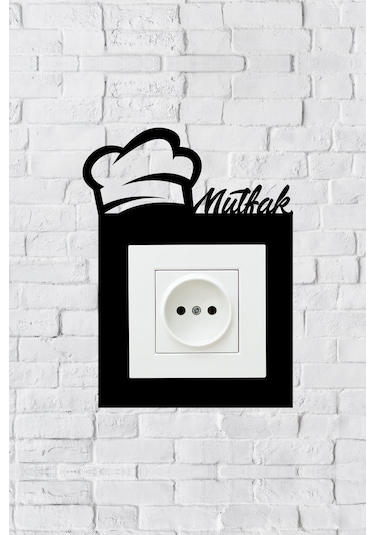 Mutfak Duvar Dekorasyon Priz Çerçevesi İç Ölçü 8,4x8,4 Cm Dekoratif Priz Süsü- Anahtar Çerçevesi