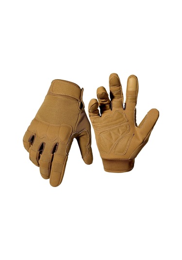 Tangshopping Taktik Eldiven Askeri Ordu Balıkçılık Çalışması Dokunmatik Ekran Kaymaz Mat Avcılık Kahverengil