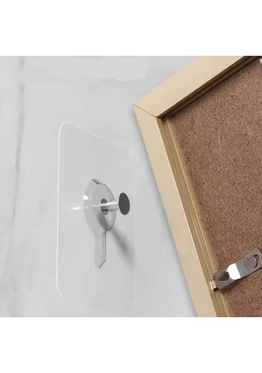 Yapışkanlı Hanger Vidasız Eşya Ürün Taşıma Askılık 5 Adet-al4344 Şeffaf