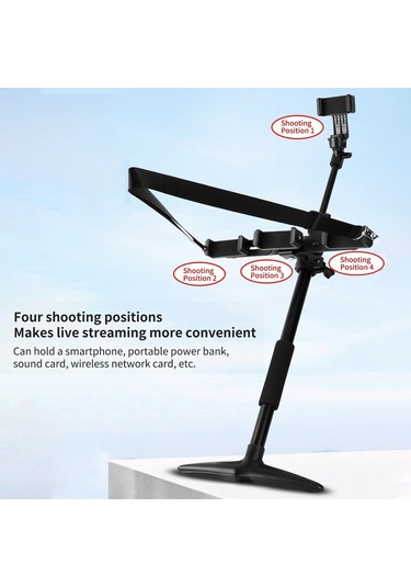 Hallow-160 Cm/63 İnç Katlanabilir Selfie Standı, 1/4 İnç Bilyalı D12758