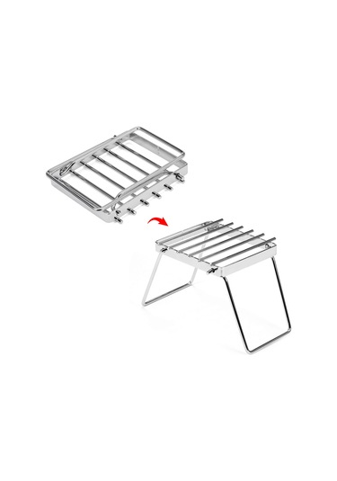 Çok Fonksiyonlu Katlanır Kamp Ateşi Izgara Taşınabilir,y21697 Gümüş