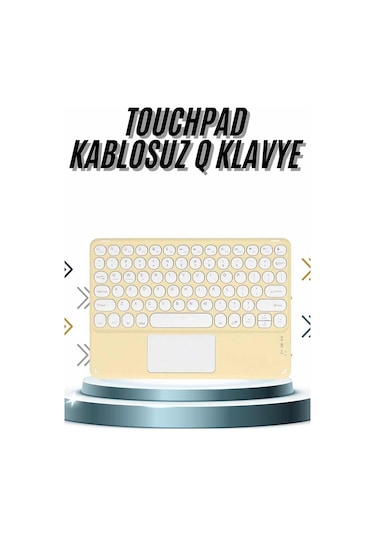 Android Ve Apple Uyumlu iOS Bluetooth Klavye Touchpad Slim Kablosuz Wifi Q Klavye