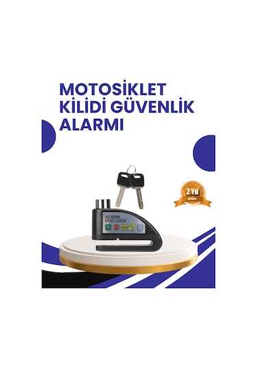 Drnds Taşınabilir Alarm Disk Kilidi Motosiklet Scooter Bisiklet Güvenlik