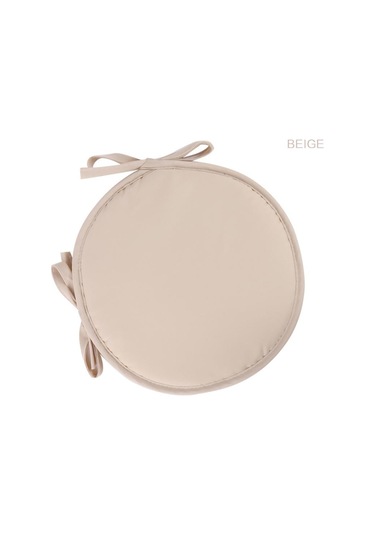 Bej Yuvarlak Bistro Dairesel Sandalye Minderi Koltuk Yedekleri Mutfak Yemek Çıkarılabilir Kapak Yeni