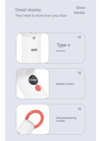 Taşınabilir El Fanı Usb Şarj Edilebilir Pil Ayarlanabilir Üç Blok Rüzgar Hızı Soğutma Soğutma Masası Açık Seyahat, A 1614 Renkli